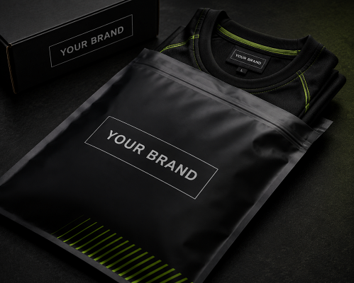 Brand-ready poly bags and packaging
